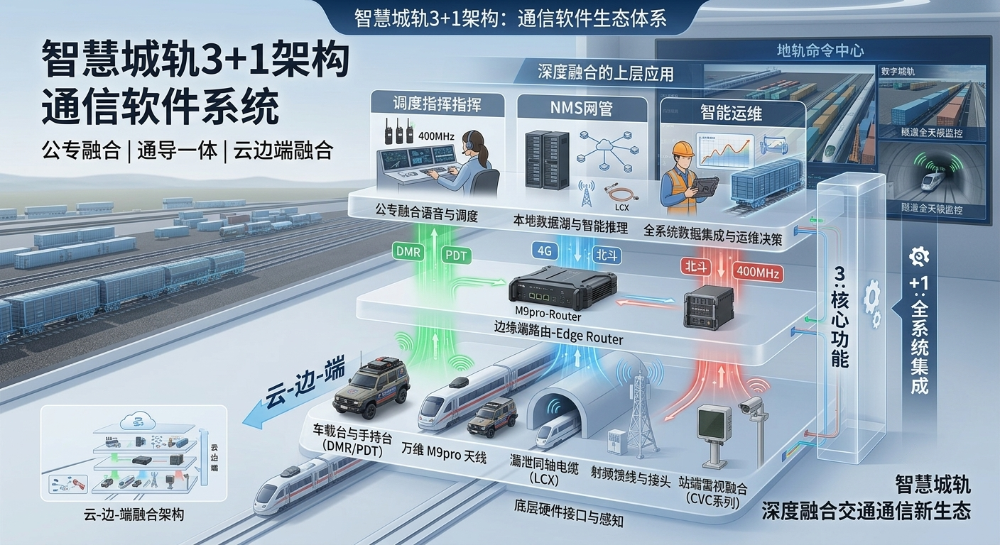 软件系统智慧城轨3+1架构